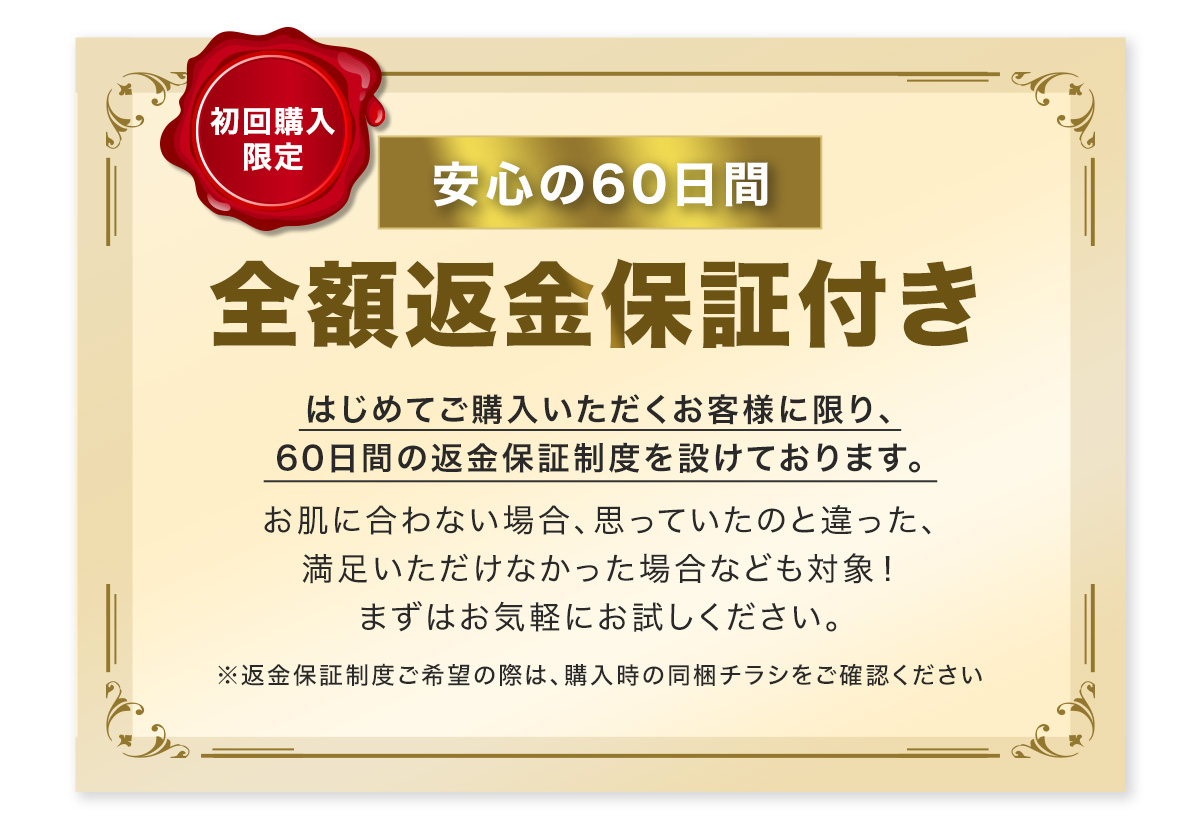 60日間返金保証